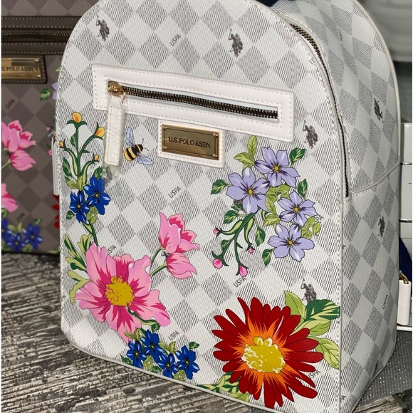 Backpack white leather with Zipper - Picture 3 of 3